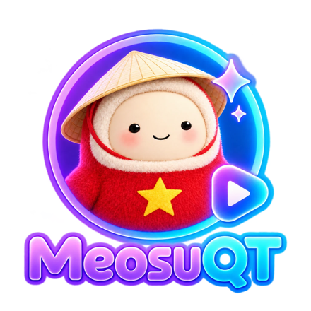 Logo Meosu Video QTshop, phần mềm tạo video AI hàng loạt